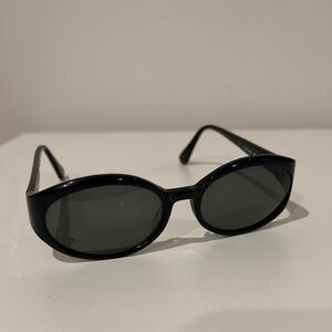 DKNY Black Oval Sunglasses